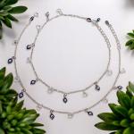 Evil Eye Anklet with Heart Shaped Stone