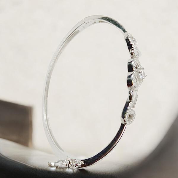 Heart Shape Bracelet with Diamond Sterling Silver 925