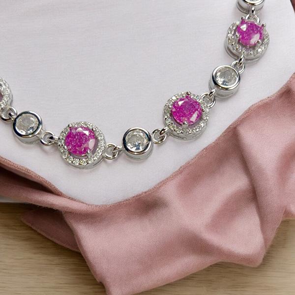 Bracelet with Beautiful Pink Stone