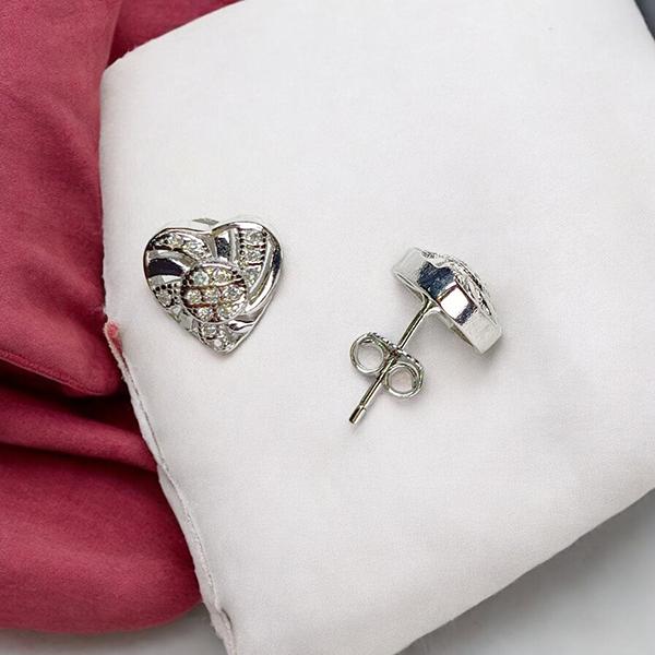 Earrings Heart Shape with Diamond