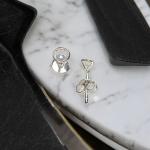 Earrings Circle Shape with Diamond Stone