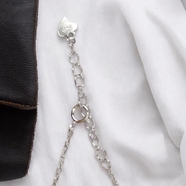 Chain with Infinity Heart Pendant and Diamond