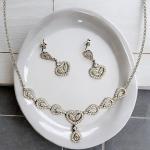 Premium Necklace with Heart Shape Pendant and Earrings