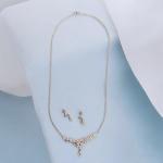 Premium Necklace with Floral Pendant and Earrings