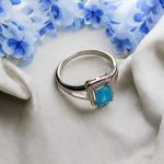 Ring with Turquoise Blue Stone